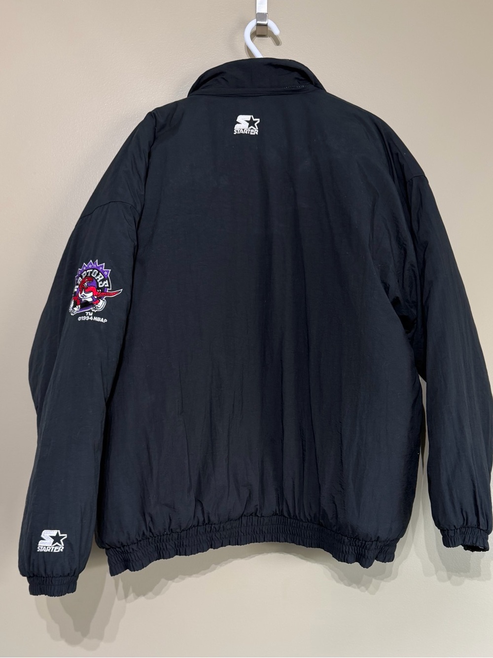 Vintage 1994 Starter Toronto Raptors Big Logo Jacket NBA Korea Made Rare - Picture 13 of 15